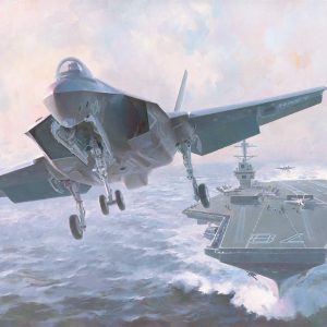 aviation art, lightning at sea F-35C